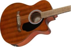 Fender FA-135CE Concert Acoustic - All-Mahogany - Walnut Fingerboard - Natural Finish -Musical Instrument Store 0971253522 gtr cntbdyright 001 nr