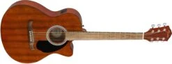 Fender FA-135CE Concert Acoustic - All-Mahogany - Walnut Fingerboard - Natural Finish -Musical Instrument Store 0971253522 gtr frtangle 001 rr