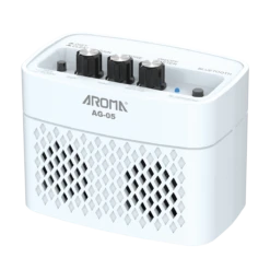 Aroma AG05WH 5W Electric Guitar Rechargeable Portable Amplifier White