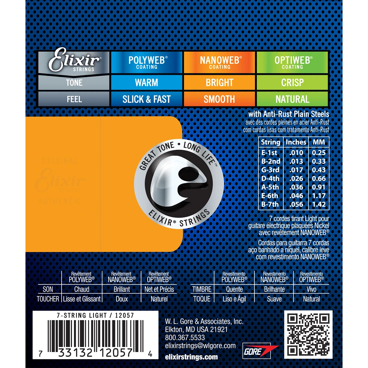 Elixir 12057 Nanoweb Electric 7 String Light 10-56 5 Elixir 12057 Nanoweb Electric 7 String Light 10-56 - Image 3