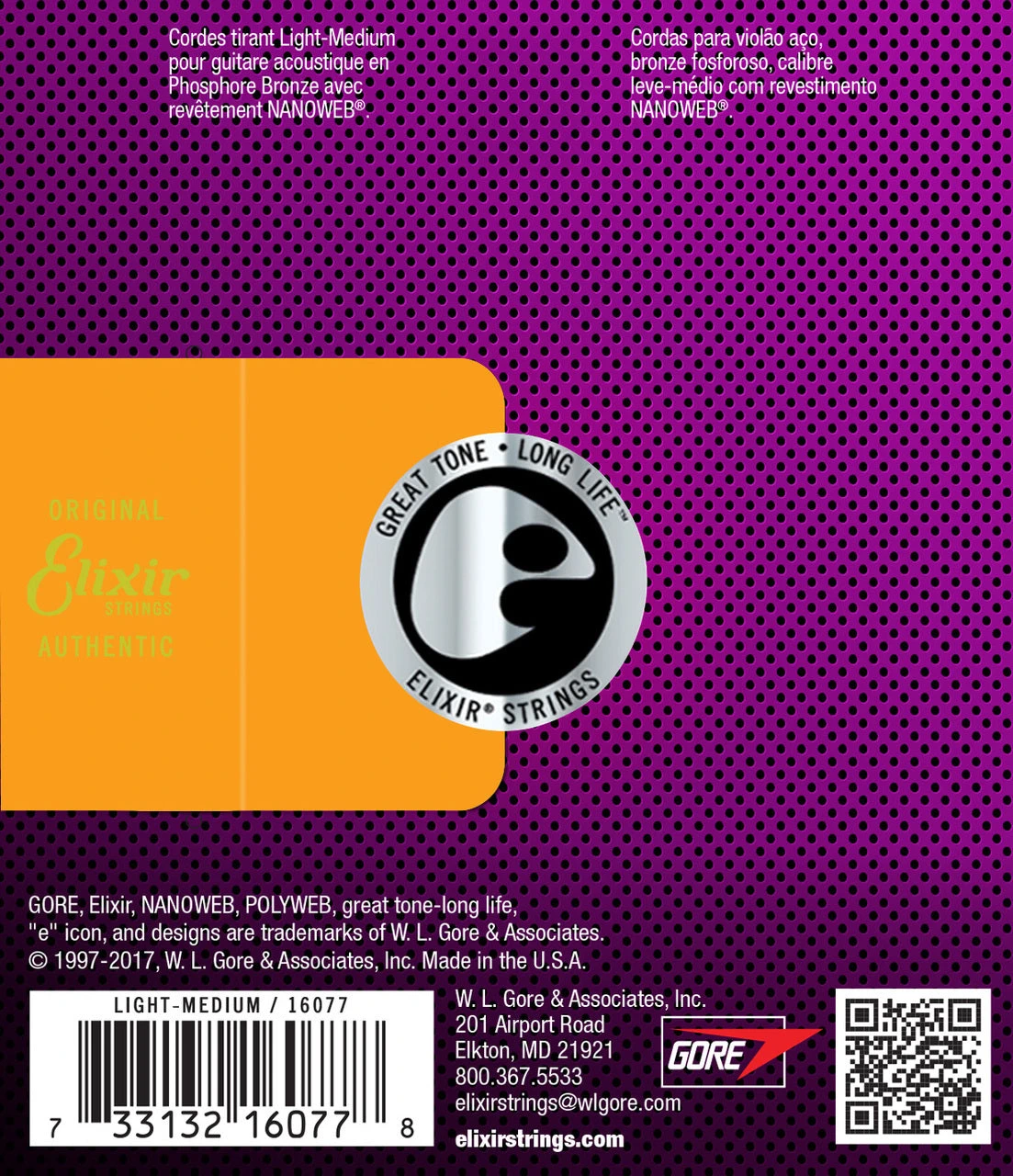 Elixir 16077 Nanoweb Phosphor Bronze Light-Med 12-56 5 Elixir 16077 Nanoweb Phosphor Bronze Light-Med 12-56 - Image 3