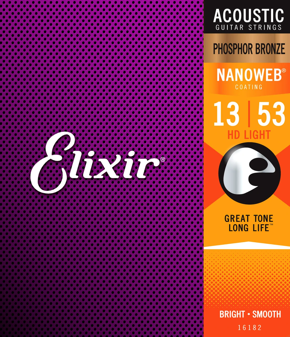 Elixir 16182 Nanoweb Phosphor Bronze HD Light 13-53 3 Elixir 16182 Nanoweb Phosphor Bronze HD Light 13-53