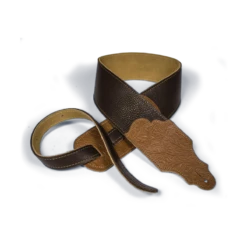 Franklin 3" Chocolate Glove Leather With Tooled Caramel Ends