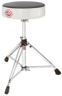 Gibraltar 6600 Series Double Braced Round Drum Throne In White Sparkle Finish