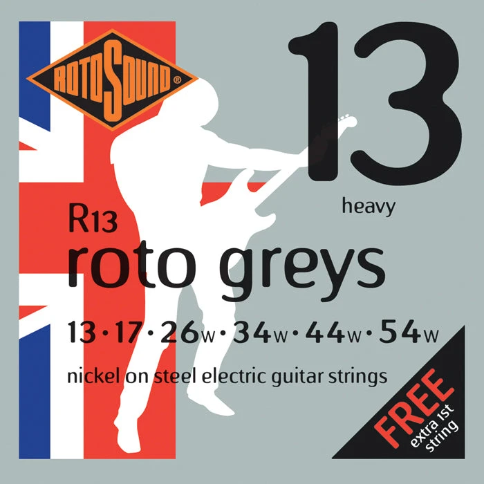 Rotosound R13 Roto Greys Electric String Set 13-54 3 Rotosound R13 Roto Greys Electric String Set 13-54
