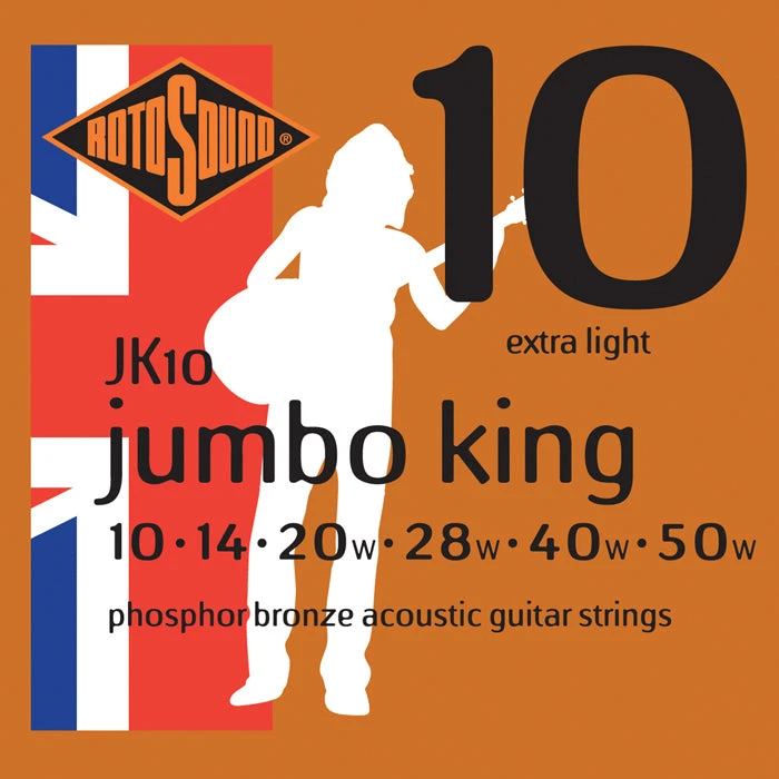 Rotosound JK10 Jumbo King Phosphor Bronze 10 - 50 String 3 Rotosound JK10 Jumbo King Phosphor Bronze 10 - 50 String