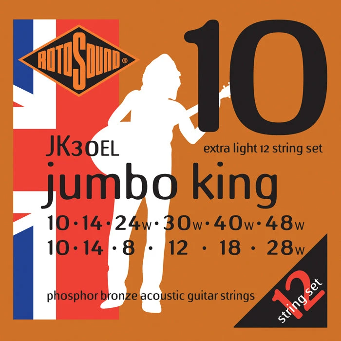 Rotosound JK30EL Jumbo King 12 String Phosphor Bronze 3 Rotosound JK30EL Jumbo King 12 String Phosphor Bronze