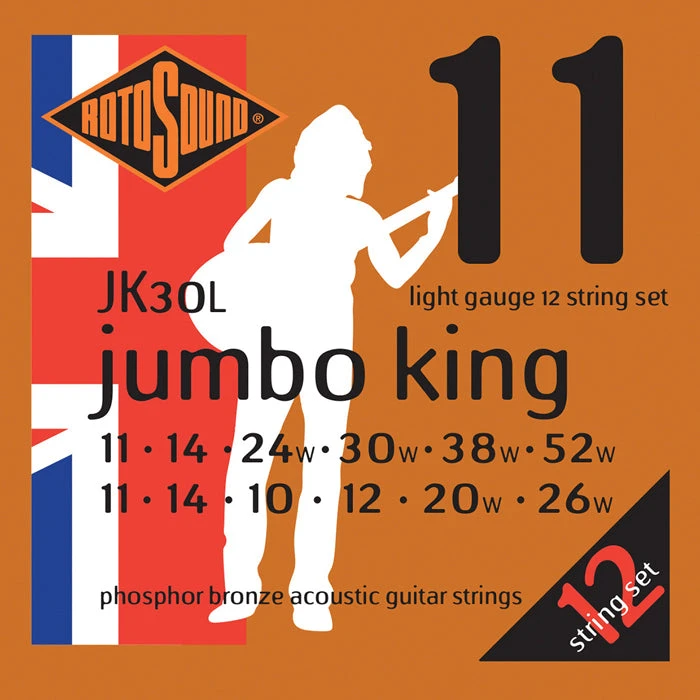 Rotosound JK30L Jumbo King 12 String Phosphor Bronze 3 Rotosound JK30L Jumbo King 12 String Phosphor Bronze