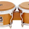 Toca Custom Deluxe Series 7 & 8-1/2" Wooden Bongos In Antique Maple -Musical Instrument Store TOC4600AM