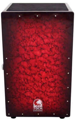 Toca Wooden Cajon In Bordeaux With Internal Wire Snares