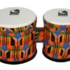 Toca 5 & 6" Freestyle Series Synthetic Bongos In Kente Cloth -Musical Instrument Store TOCTF2BK