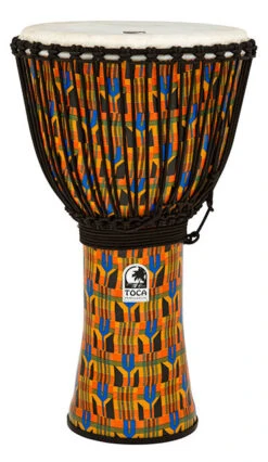 Toca Freestyle 2 Series Djembe 14" In Kente Cloth With Bag