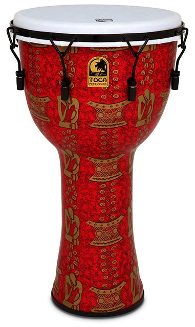 Toca Freestyle 2 Series Mech Tuned Djembe 14" In Thinker Pattern With Bag 3 Toca Freestyle 2 Series Mech Tuned Djembe 14" In Thinker Pattern With Bag