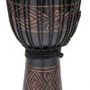 Toca Street Carved Series Wooden Djembe 12" Synthetic Head In Onyx 2 Toca Street Carved Series Wooden Djembe 12" Synthetic Head In Onyx -Musical Instrument Store TOCTSSDJLBOS