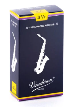 Vandoren Alto Sax Reeds - TRADITIONAL - Grade 3.5 - Box Of 10