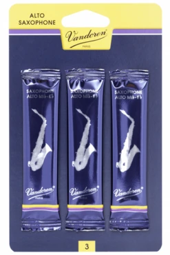 Vandoren Alto Sax Reeds - TRADITIONAL - Grade 2.0 - Card Of 3