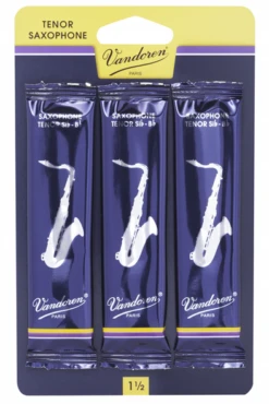 Vandoren Tenor Sax Reeds - TRADITIONAL - Grade 3.0 - Card Of 3
